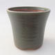Keramik Bonsai Schüssel 10 x 10 x 9 cm, Farbe grün - 1/3
