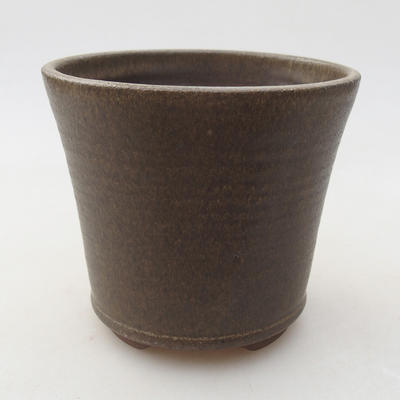 Keramik Bonsai Schüssel 10 x 10 x 9 cm, Farbe braun - 1