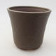Keramik Bonsai Schüssel 10 x 10 x 9 cm, Farbe braun - 1/3