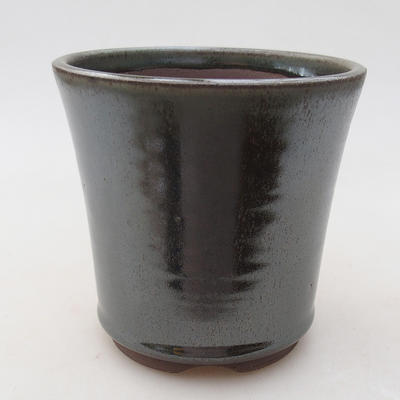 Keramik Bonsai Schüssel 10 x 10 x 10 cm, Farbe grün - 1