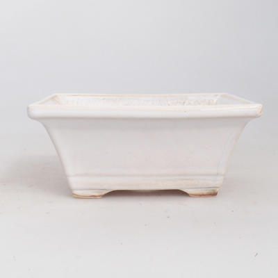 Keramik Bonsaischale 12 x 9 x 5,5 cm, Farbe weiß - 2. Wahl - 1