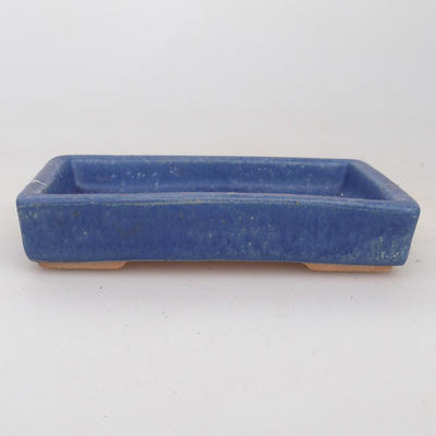 Keramik Bonsaischale 10 x 7 x 2 cm, Farbe blau - 2. Wahl - 1