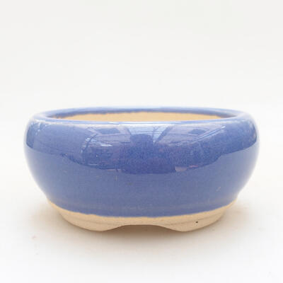 Bonsaischale aus Keramik 7,5 x 7,5 x 4,5 cm, Farbe Blau - 1