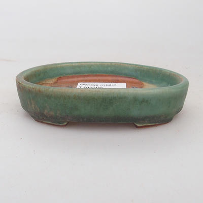 Keramik Bonsaischale 12 x 9 x 2,5 cm, Farbe grün - 2. Wahl - 1