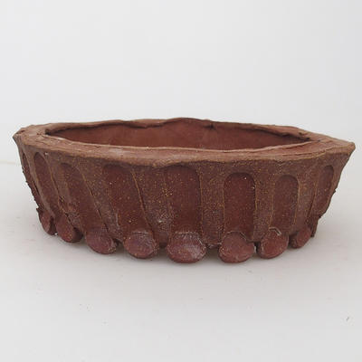 Keramik Bonsaischale 14 x 14 x 6,5 cm, Farbe braun - 2. Wahl - 1