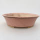 Keramik Bonsai Schüssel 14 x 12 x 3,5 cm, Farbe rosa - 1/3