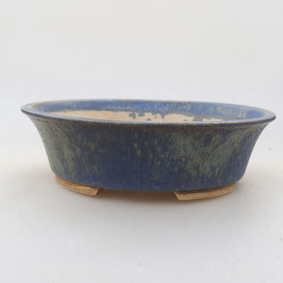 Keramische Bonsai-Schale 14 x 12 x 3,5 cm, Farbe blau - 1