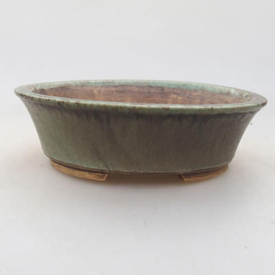 Keramische Bonsai-Schale 14 x 12 x 3,5 cm, Farbe grün - 1