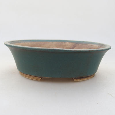 Keramische Bonsai-Schale 14 x 12 x 3,5 cm, Farbe grün - 1