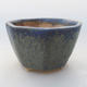 Keramische Bonsai-Schale 8,5 x 8,5 x 5,5 cm, Farbe blau - 1/3