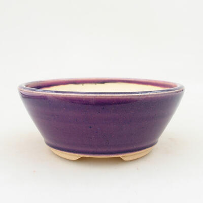 Bonsaischale aus Keramik 13,5 x 13,5 x 5,5 cm, Farbe lila - 1