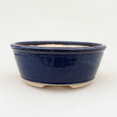 Bonsaischale aus Keramik 14,5 x 14,5 x 5,5 cm, Farbe blau - 1