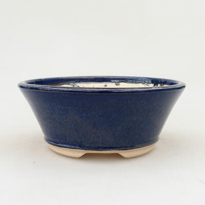 Bonsaischale aus Keramik 14,5 x 14,5 x 6 cm, Farbe blau - 1