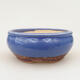 Bonsaischale aus Keramik 13 x 13 x 6 cm, Farbe blau - 1/3