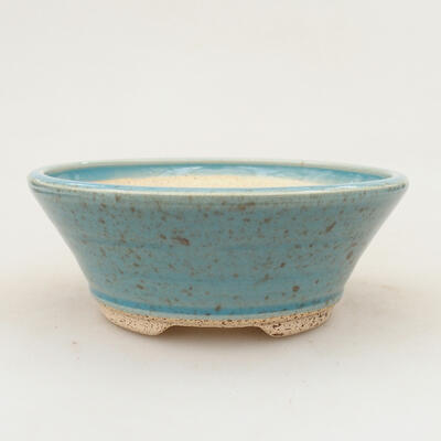 Bonsaischale aus Keramik 13 x 13 x 5 cm, Farbe blau - 1