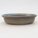 Keramische Bonsai-Schale 15 x 10,5 x 3,5 cm, braun-blaue Farbe - 1/4