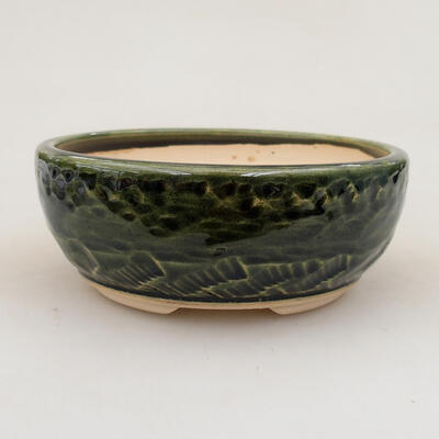 Bonsaischale aus Keramik 13 x 13 x 5,5 cm, Farbe grün