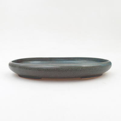 Bonsaischale aus Keramik 21,5 x 16 x 3 cm, graue Farbe - 1
