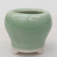 Keramik-Bonsaischale 3,5 x 3,5 x 3 cm, Farbe grün - 1/3