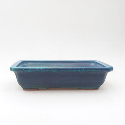 Bonsaischale aus Keramik 18 x 13,5 x 4,5 cm, Farbe blau - 1
