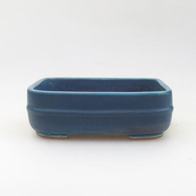 Bonsaischale aus Keramik 13,5 x 11,5 x 5 cm, Farbe blau - 1