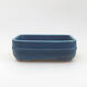 Bonsaischale aus Keramik 13,5 x 11,5 x 5 cm, Farbe blau - 1/3