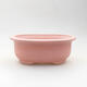 Bonsaischale aus Keramik 15 x 12 x 6 cm, Farbe rosa - 1/3