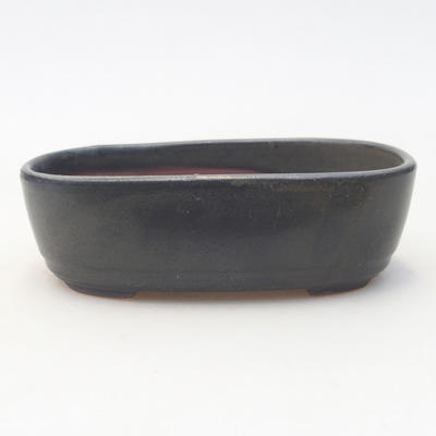 Keramische Bonsai-Schale 13 x 8,5 x 4 cm, graue Farbe - 1