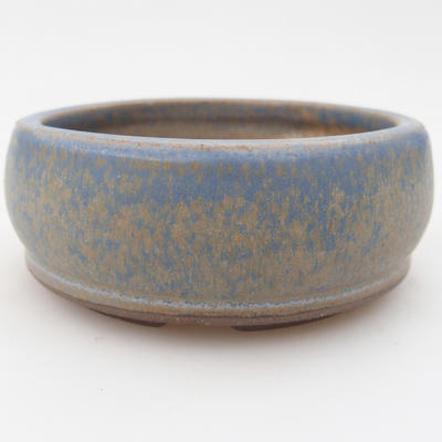 Keramik Bonsaischale 10 x 10 x 3,5 cm, Farbe blau - 1