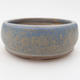 Keramik Bonsaischale 10 x 10 x 3,5 cm, Farbe blau - 1/4