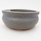 Keramik Bonsaischale 10 x 10 x 4 cm, Farbe blau - 1/4