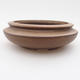 Keramik Bonsai Schüssel 11 x 11 x 4 cm, braune Farbe - 1/4