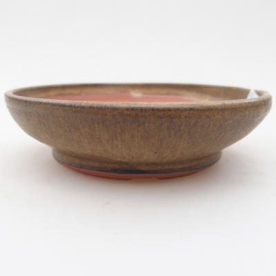 Keramik Bonsai Schüssel 11 x 11 x, 3 cm, braune Farbe - 1