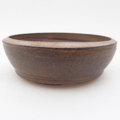 Keramik Bonsai Schüssel 11 x 11 x, 4 cm, braune Farbe - 1