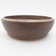 Keramik Bonsai Schüssel 11 x 11 x, 4 cm, braune Farbe - 1/4