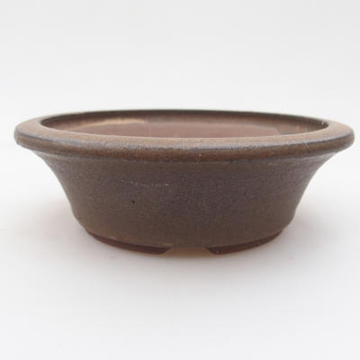 Keramik Bonsai Schüssel 12 x 12 x, 4 cm, braune Farbe - 1