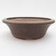 Keramik Bonsai Schüssel 12 x 12 x, 4 cm, braune Farbe - 1/4