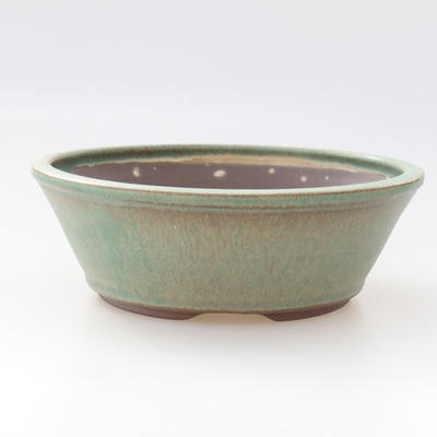 Keramische Bonsai-Schale 16 x 16 x 5,5 cm, Farbe grün - 1