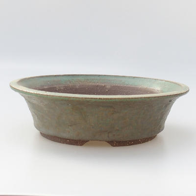 Keramische Bonsai-Schale 20 x 20 x 5,5 cm, Farbe grün - 1