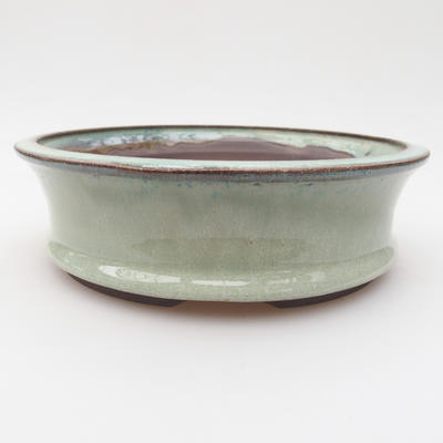 Keramik Bonsai Schüssel 18 x 18 x 5 cm, Farbe grün - 1