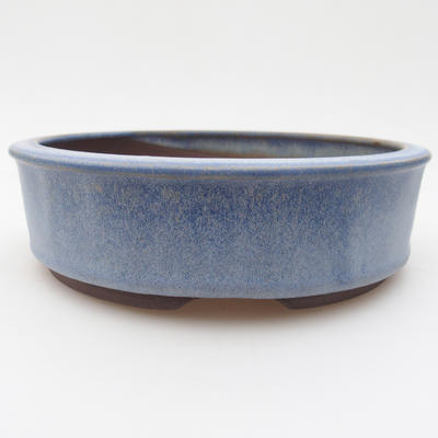 Bonsaischale aus Keramik 16 x 16 x 4,5 cm, Farbe blau - 1