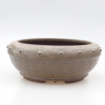 Keramische Bonsai-Schale 17 x 17 x 7 cm, Farbe grau - 1