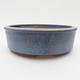 Bonsaischale aus Keramik 16 x 16 x 5 cm, Farbe blau - 1/4
