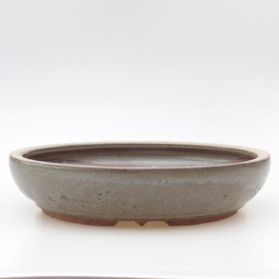 Keramische Bonsai-Schale 19 x 19 x 4 cm, graue Farbe - 1
