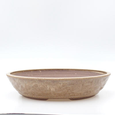 Keramische Bonsai-Schale 23 x 23 x 5 cm, braune Farbe - 1