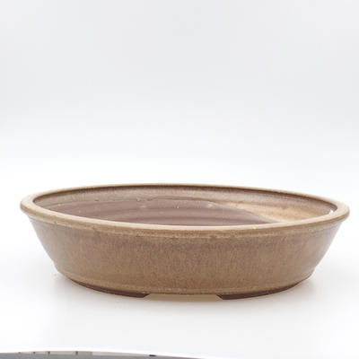 Keramische Bonsai-Schale 25 x 25 x 5,5 cm, braune Farbe - 1