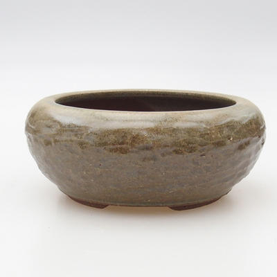 Keramik Bonsai Schüssel 14 x 14 x 6 cm, Farbe grün - 1