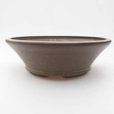 Keramik Bonsaischale 18 x 18 x 5,5 cm, Farbe grau - 1
