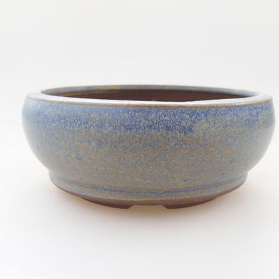 Keramik Bonsaischale 10 x 10 x 4,5 cm, Farbe blau - 1