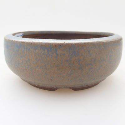 Keramik Bonsaischale 10 x 10 x 4 cm, Farbe blau - 1